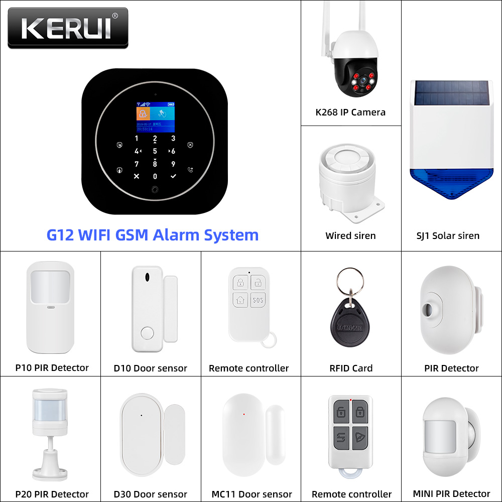 Home Automation Diy - KERUI G12-Système d'alarme domestique sans fil