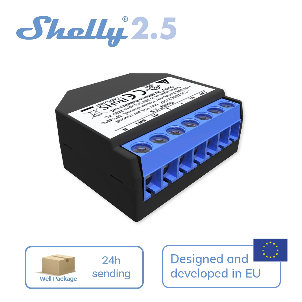 Shelly Relay Module - Shelly 2.5 maison intelligente Double relais