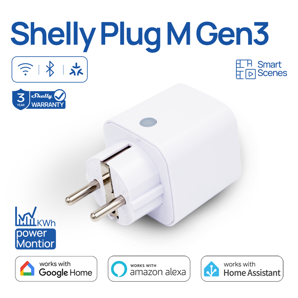 Shelly Relay Module - Prise intelligente WiFi Shelly Plug M