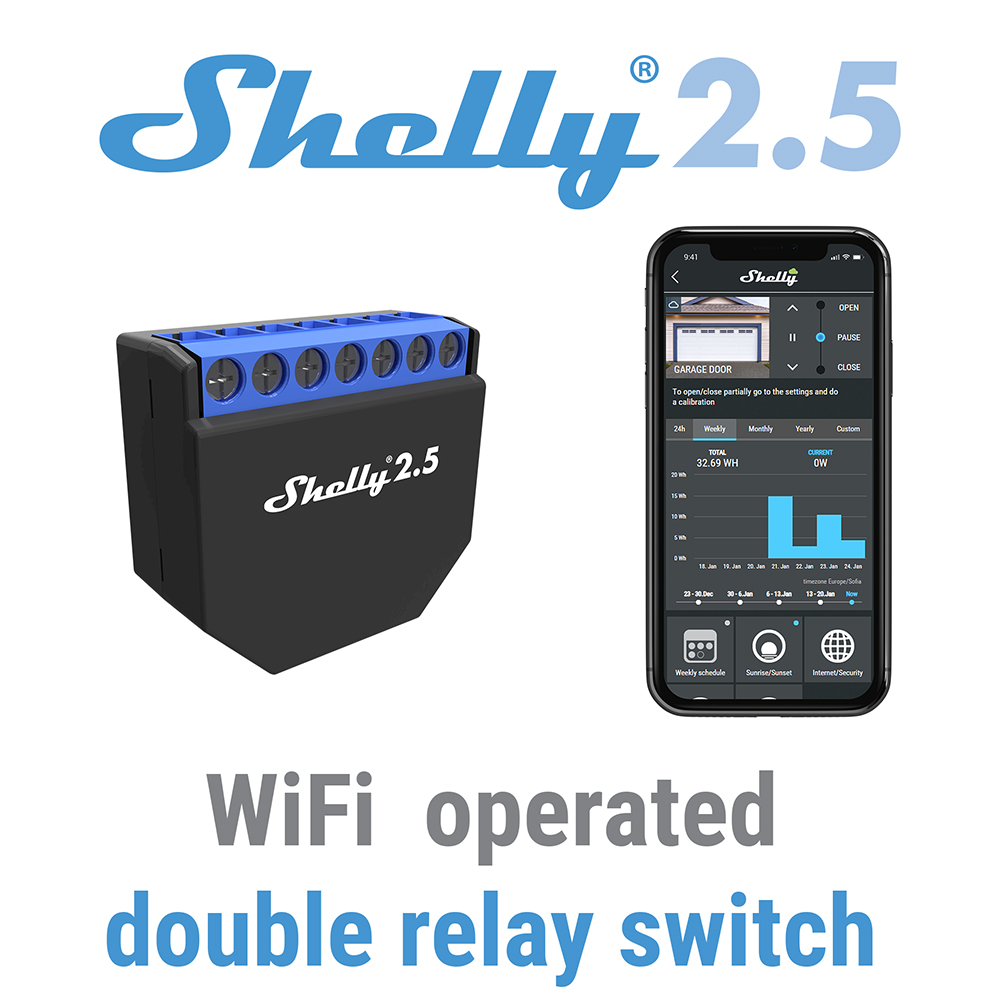Shelly 2.5 maison intelligente - Shelly Relay Module avis et prix