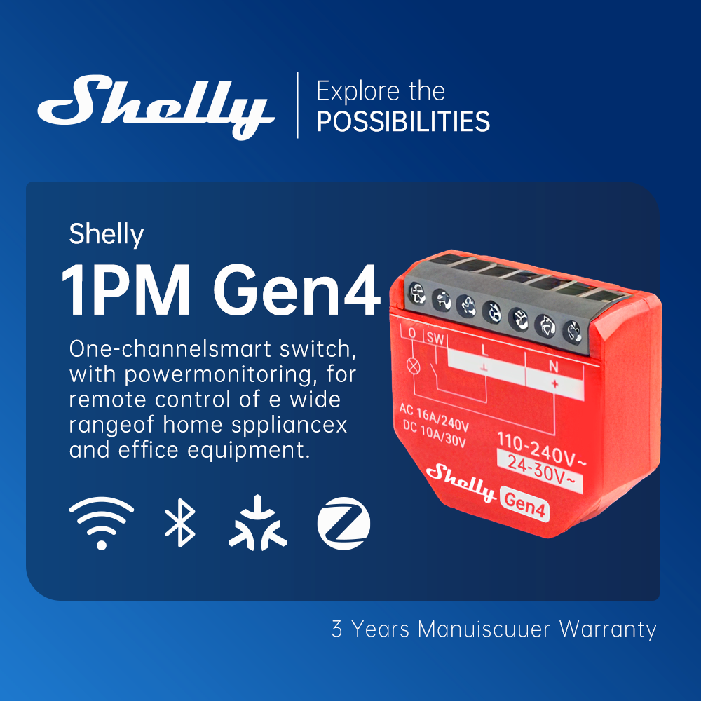 Shelly 1PM Gen4 Zigbee Disposi - Shelly Relay Module avis et prix