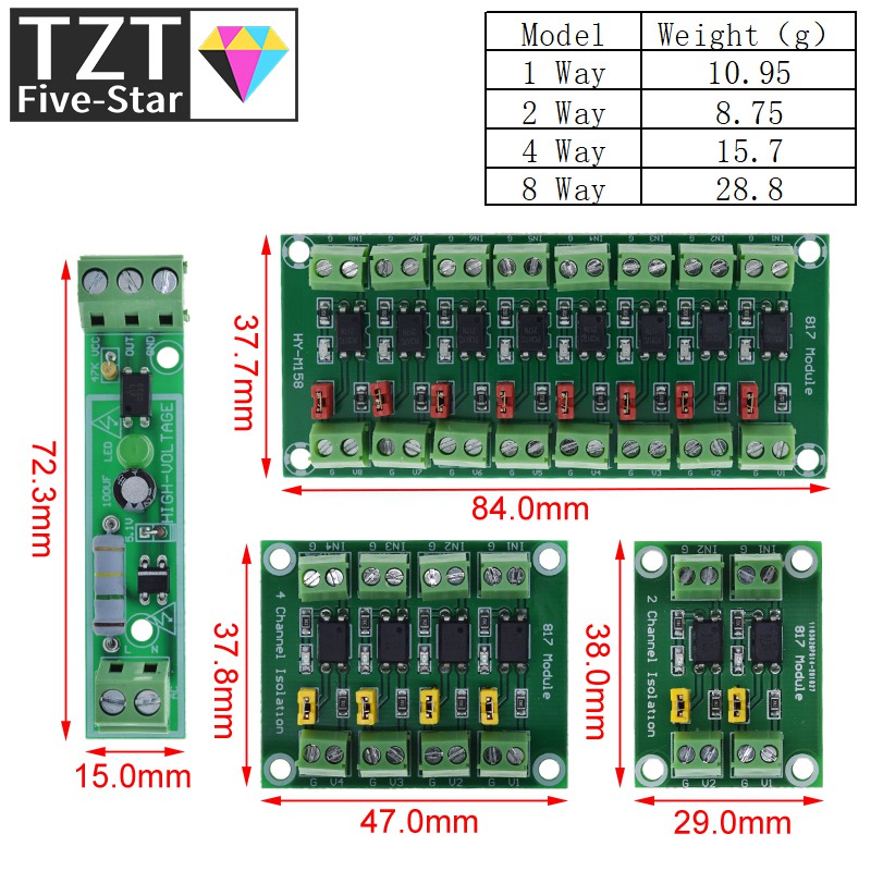 PC817 1 2 4 8 canaux optocoupl - Relay 8 Channel Board avis et prix