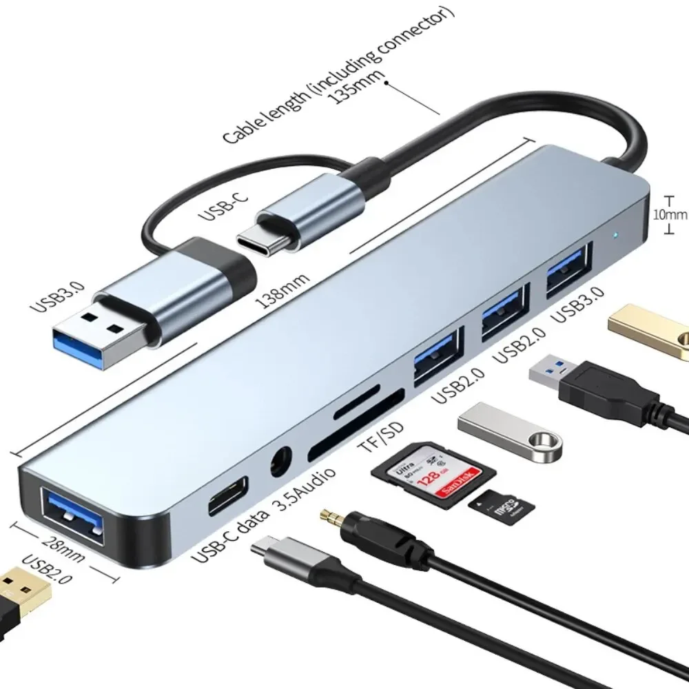 Hub USB-C 8 en 2 avec lecteur  - Home Assistant Sd avis et prix