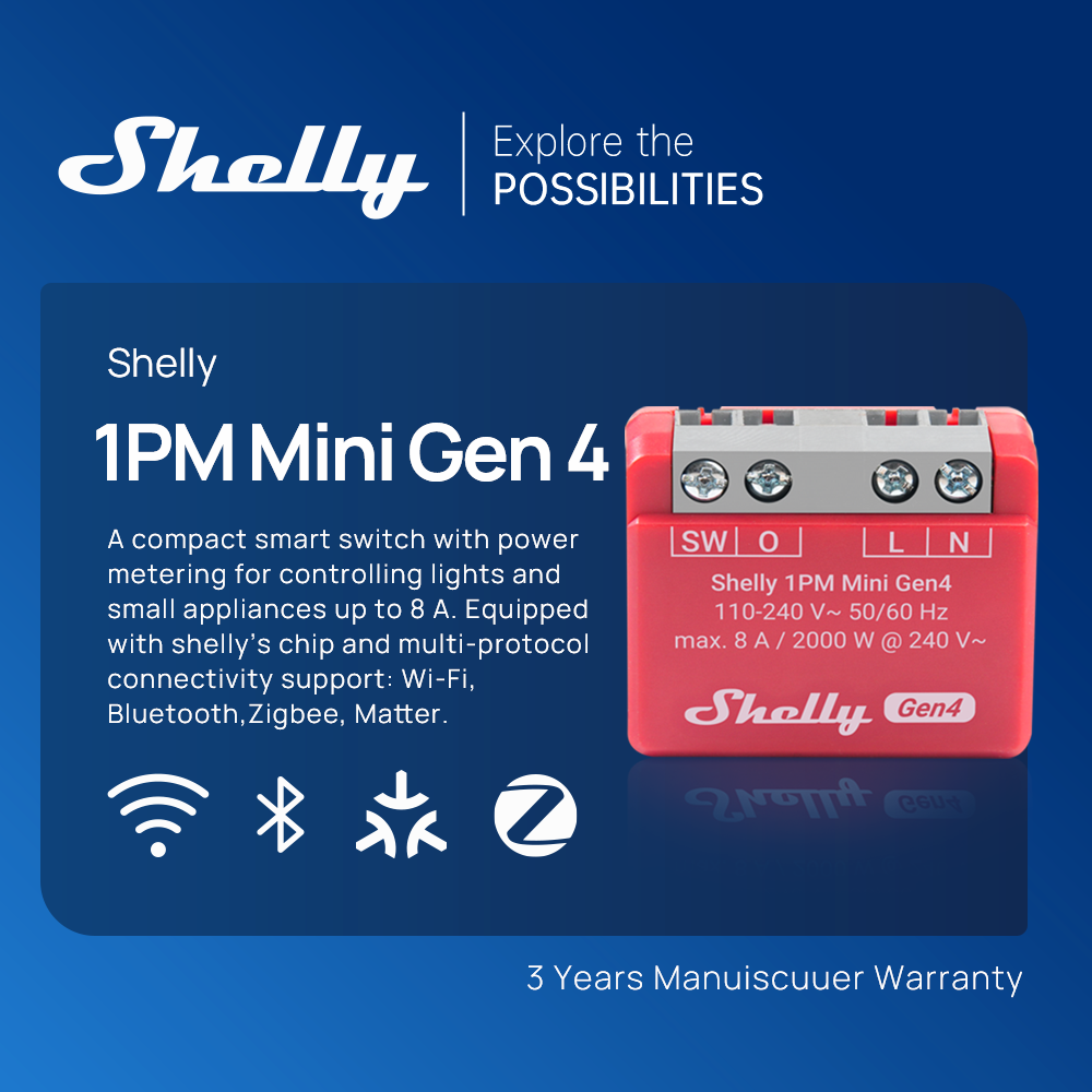 Shelly 1PM Mini Gen4 Zigbee co - Shelly Relay Module avis et prix